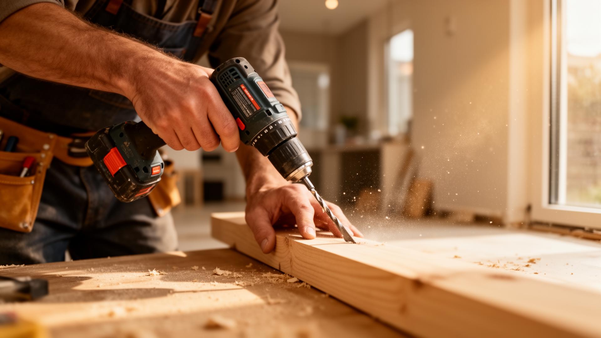 Vakman aan het werk in een woning